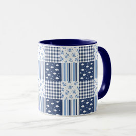 Blaue Texturen Tasse