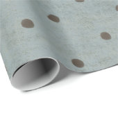 Blaue Texturierte Punkte-Wrap-Papier Geschenkpapier (Rolleneckpunkt)