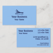 Blaue Themaschnellboot-Gewohnheits-Visitenkarten Visitenkarte (Vorne/Hinten)