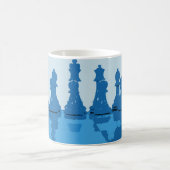 Blaue Themed Schach-Tasse Kaffeetasse (Mittel)