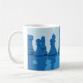 Blaue Themed Schach-Tasse Kaffeetasse (Links)