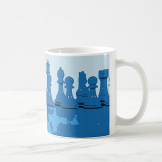 Blaue Themed Schach-Tasse Kaffeetasse