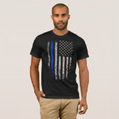 Blaue Thunfischlinie der USA T-Shirt (Vorne ganz)