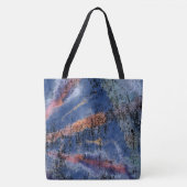 Blaue Tie-Dye-Umhängetasche Tasche (Vorderseite)