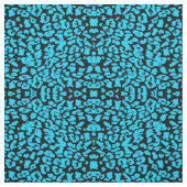 Blaue Tierchen Abstrakt, Geparden wie Stoff (Muster)