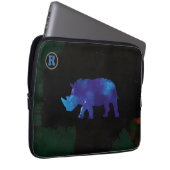 Blaue Tierkunst Laptopschutzhülle (Vorne Rechts)