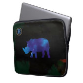 Blaue Tierkunst Laptopschutzhülle (Vorderseite Links)