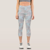 Blaue Tiger Muster Capri Leggings (Vorderseite)