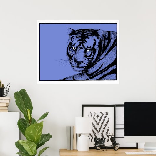 BLAUE TIGER POSTER (Heimbüro)