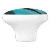 Blaue Tiger Streifen Keramikknauf (Seitenansicht)