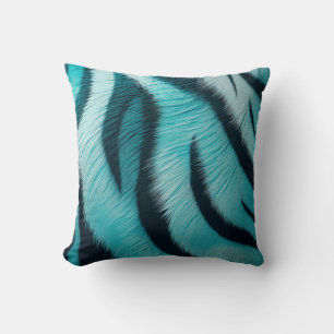 Blaue Tiger Streifen Kissen