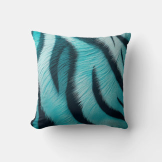 Blaue Tiger Streifen Kissen