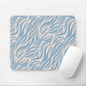 Blaue Tiger Streifen Tiermuster Mousepad (Mit Mouse)