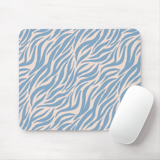 Blaue Tiger Streifen Tiermuster Mousepad (Mit Mouse)