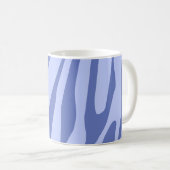 Blaue Tiger Tiger Nahtloses Muster Kaffeetasse (VorderseiteRechts)