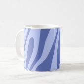Blaue Tiger Tiger Nahtloses Muster Kaffeetasse (Vorderseite Links)