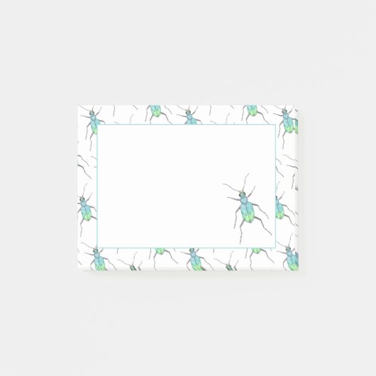 Blaue Tigerkäfer Liebe Bug Post-it Klebezettel (Vorderseite)