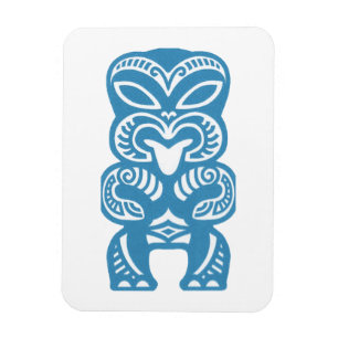 Blaue Tiki-Glücksfigur Symbol Magnet