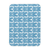 Blaue Tiki-Glücksfigur-Symbol Magnet (Vertikal)
