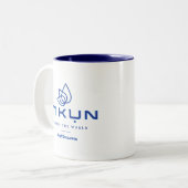 Blaue Tikun Kaffee-Tasse Zweifarbige Tasse (Vorderseite Links)