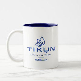Blaue Tikun Kaffee-Tasse Zweifarbige Tasse