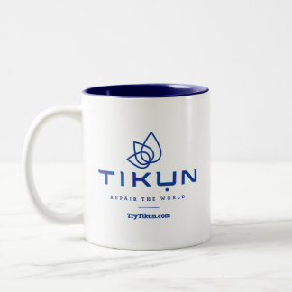 Blaue Tikun Kaffee-Tasse Zweifarbige Tasse