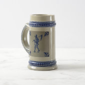 Blaue Tile Delft - Vorlage Bierglas (Vorderseite Links)