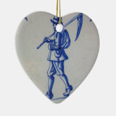 Blaue Tile Delft - Vorlage Keramik Ornament (Rechts)