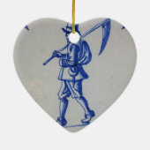 Blaue Tile Delft - Vorlage Keramik Ornament (Hinten)