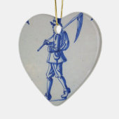 Blaue Tile Delft - Vorlage Keramik Ornament (Links)
