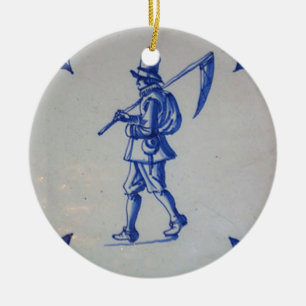 Blaue Tile Delft - Vorlage Keramik Ornament
