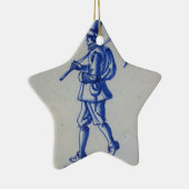 Blaue Tile Delft - Vorlage Keramikornament (Rechts)