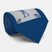 Blaue Tile Delft - Vorlage Krawatte (Gerollt)