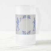 Blaue Tile Delft - Vorlage Mattglas Bierglas (VorderseiteRechts)