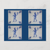 Blaue Tile Delft - Vorlage Postkarte (Vorderseite)