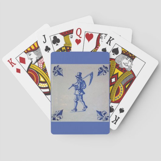Blaue Tile Delft - Vorlage Spielkarten (Rückseite)