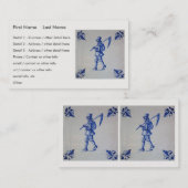 Blaue Tile Delft - Vorlage Visitenkarte (Vorne/Hinten)