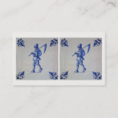 Blaue Tile Delft - Vorlage Visitenkarte (Rückseite)