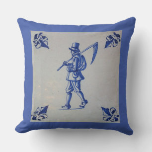 Blaue Tile Delft - Vorlagen für Karten Kissen