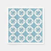 Blaue Tile-Motif Serviette (Vorderseite)