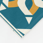 Blaue Tile: Vintager Mosaikhintergrund. Fleecedecke (Ecke)