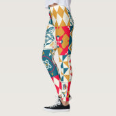 Blaue Tile: Vintager Mosaikhintergrund. Leggings (Links)