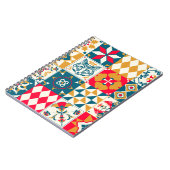 Blaue Tile: Vintager Mosaikhintergrund. Notizblock (Linke Seite)