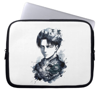 Blaue Tinte Soldat Portrait Elektronik-Tasche Laptopschutzhülle