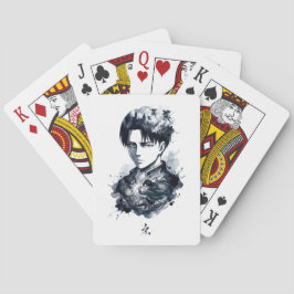 Blaue Tinte Soldat Portrait Klassische Spielkarten
