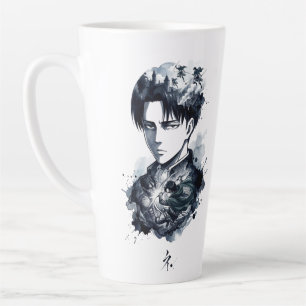 Blaue Tinte Soldat Porträt Latte-Mug Milchtasse