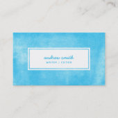 Blaue Tinte Trendy Modern Visitenkarte (Vorderseite)