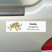 Blaue Tintenfisch-Cartoon-Abbildung Autoaufkleber (Auf Auto)