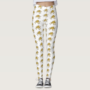 Blaue Tintenfisch-Cartoon-Abbildung Leggings