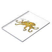 Blaue Tintenfisch-Cartoon-Abbildung Notizblock (Linke Seite)